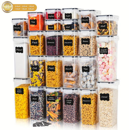 Airtight Food Storage Containers - 24 Piece BPA-Free Plastic Canisters