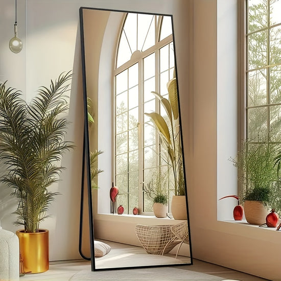 Classic Vertical Full Length Mirror – Floor Mount, Rectangle Shape, No Electricity Required, Glass Surface for Home, Hotel, and Bathroom