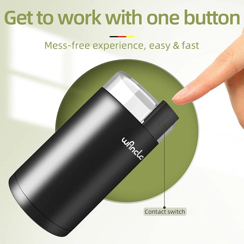 200W High-Power Coffee Grinder Household Multifunctional Coffee Bean Grinder Machine Home Appliance Kitchen Tools 220V/120V