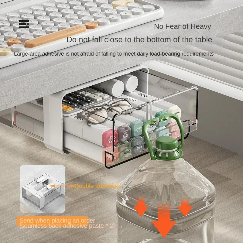 Punch-Free Under Desk Storage