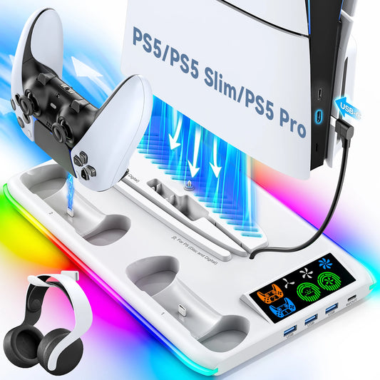 PS5 Controller/Console Charging Cooling Station