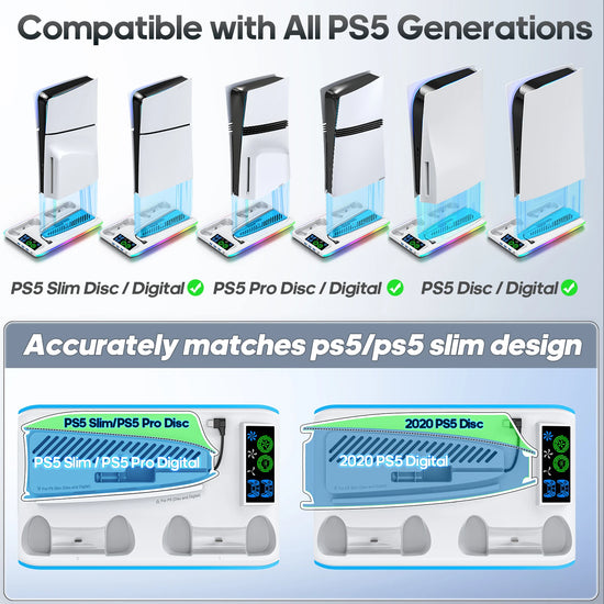 PS5 Controller/Console Charging Cooling Station