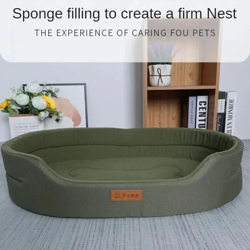 Double-Sided Dog Bed, Extra Large Size, Soft Fleece Sofa Kennel for Big Dogs & Cats, Breathable Warm Winter Bed, S-2XL