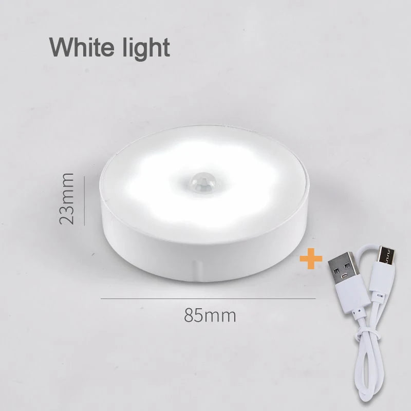 Rechargeable Motion Sensor Night Light – Wireless LED Puck Light for Closets, Stairs, and Kitchen