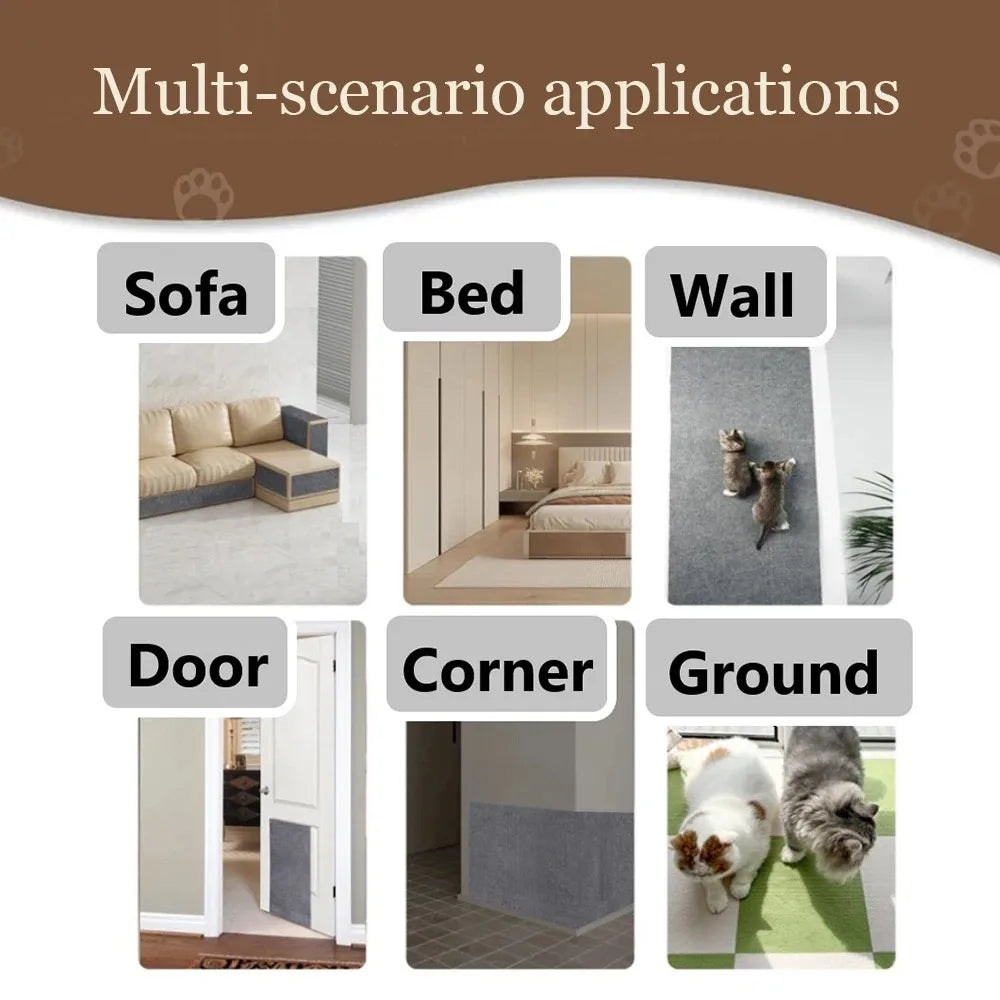 Anti-Scratch Cat Mat –– Self-Adhesive, Trimmable Furniture Protector for Cats