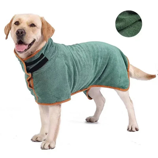 Quick-Dry Absorbent Pet Bath Towel – Soft Nanofiber Bathrobe for Small & Large Dogs and Cats