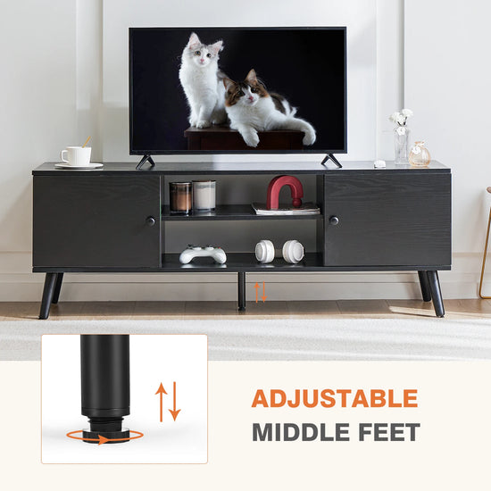 JHK Wooden Fireplace TV Stand