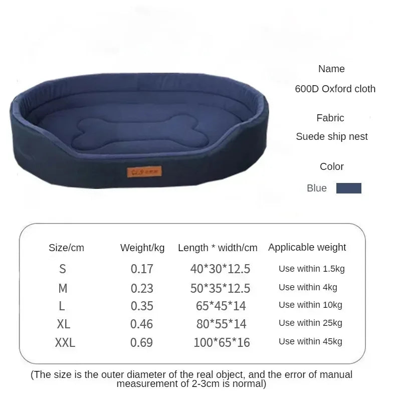 Double-Sided Dog Bed, Extra Large Size, Soft Fleece Sofa Kennel for Big Dogs & Cats, Breathable Warm Winter Bed, S-2XL