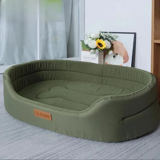 Double-Sided Dog Bed, Extra Large Size, Soft Fleece Sofa Kennel for Big Dogs & Cats, Breathable Warm Winter Bed, S-2XL