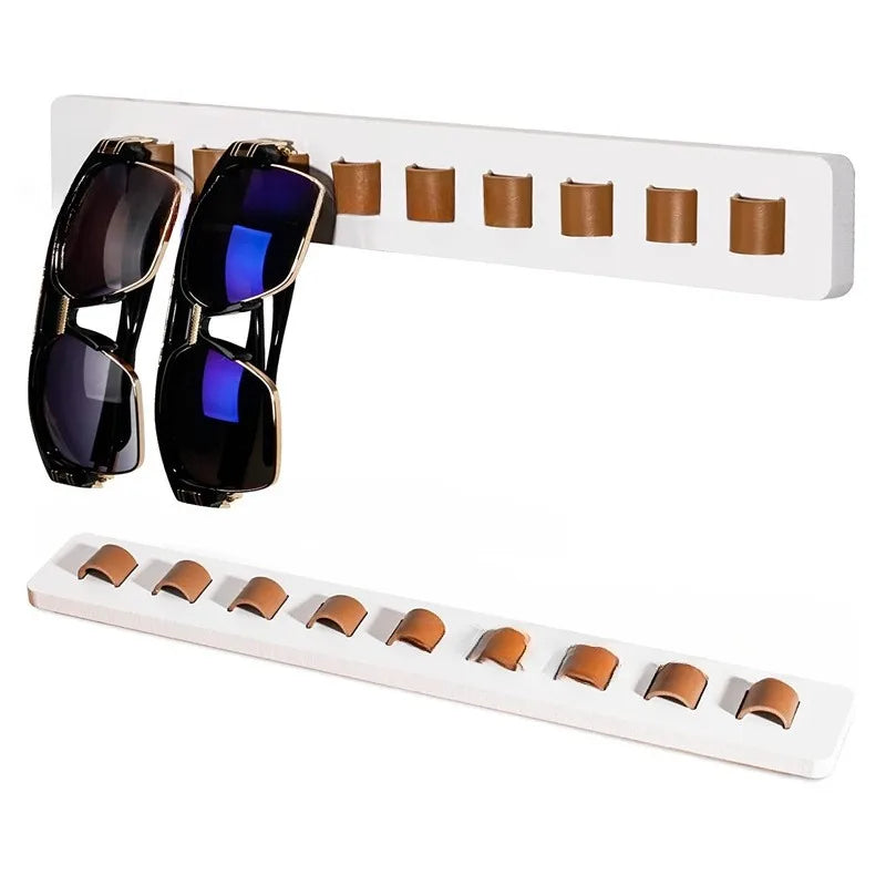 Wooden Wall-Mounted Eyeglass Storage Rack