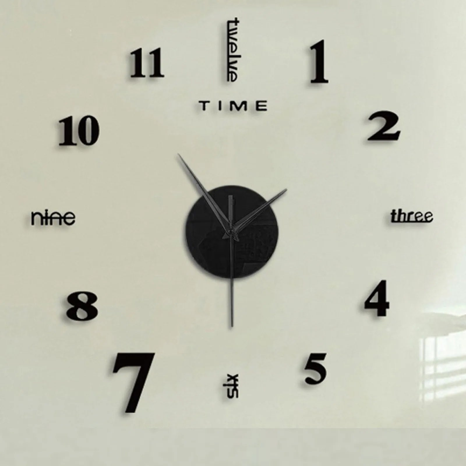 Frameless DIY 3D Wall Clock – Modern Mirror Surface Silent Quartz Clock for Home & Office