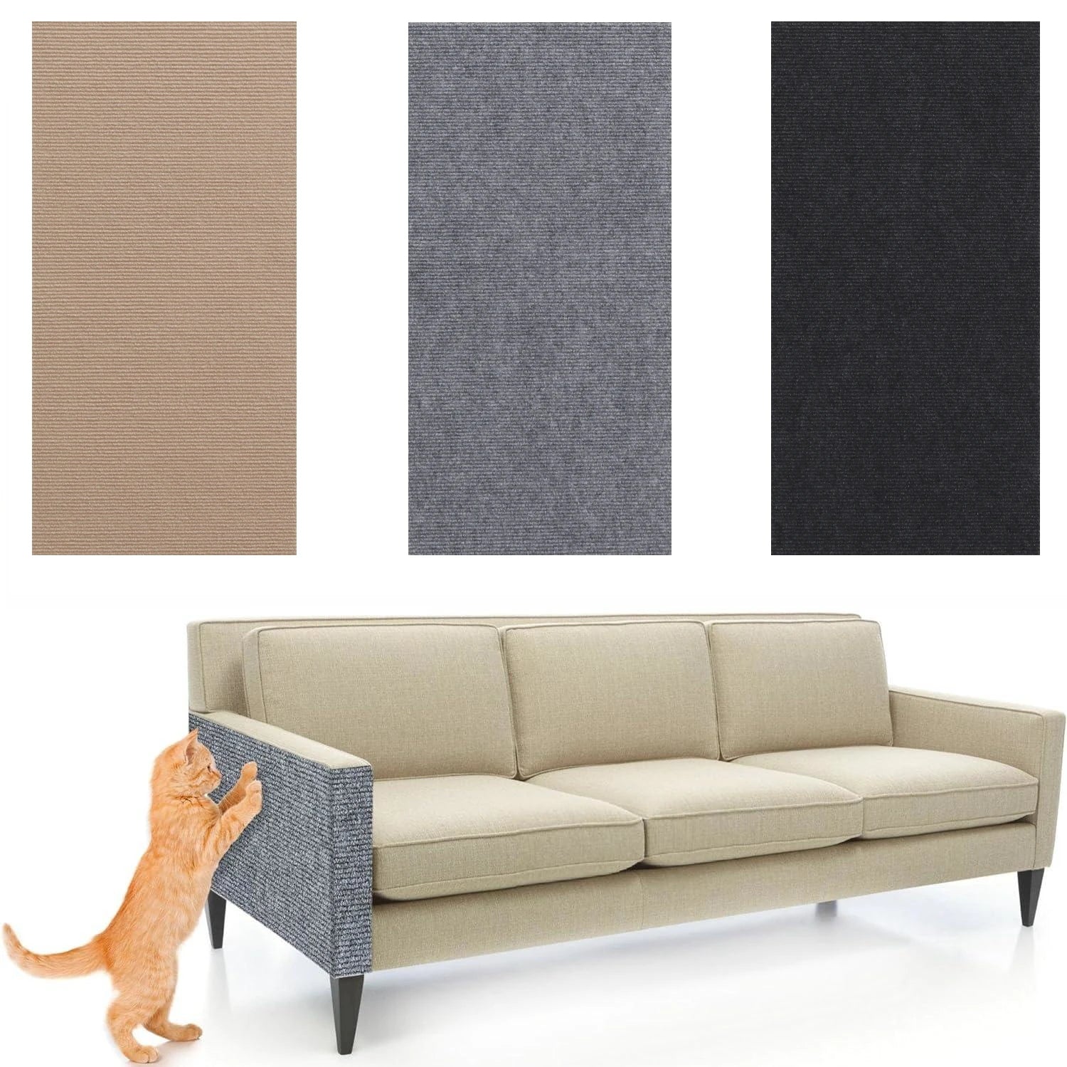 Anti-Scratch Cat Mat –– Self-Adhesive, Trimmable Furniture Protector for Cats