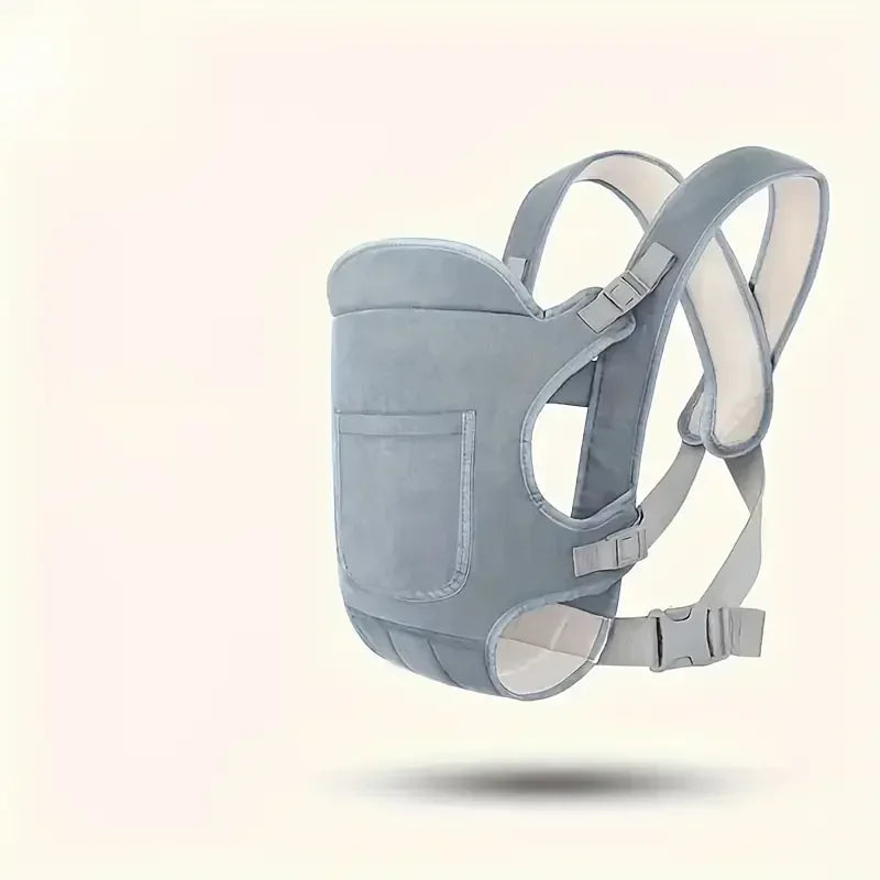 4-in-1 Ergonomic Baby Carrier Backpack - Breathable Newborn Sling, Hipseat, Waist Belt, and Versatile Carry Options