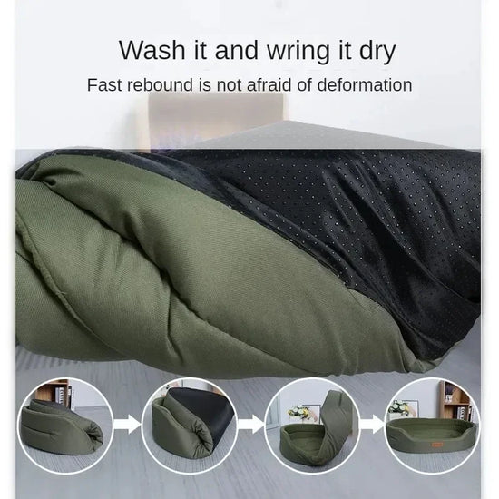 Double-Sided Dog Bed, Extra Large Size, Soft Fleece Sofa Kennel for Big Dogs & Cats, Breathable Warm Winter Bed, S-2XL