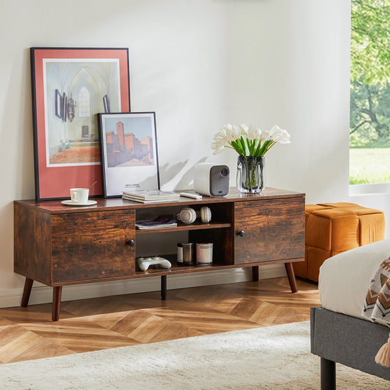 JHK Wooden Fireplace TV Stand