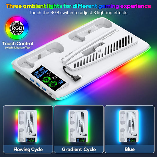 PS5 Controller/Console Charging Cooling Station