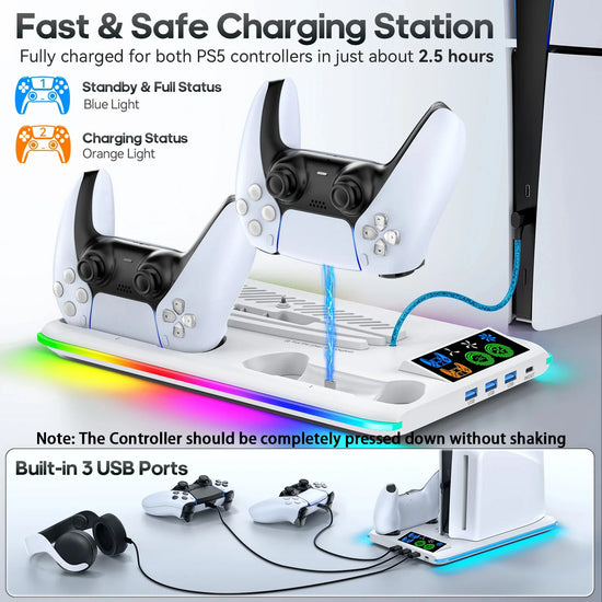 PS5 Controller/Console Charging Cooling Station