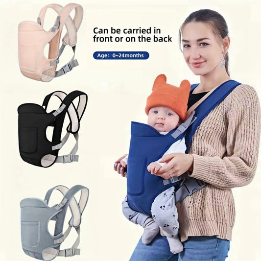 4-in-1 Ergonomic Baby Carrier Backpack - Breathable Newborn Sling, Hipseat, Waist Belt, and Versatile Carry Options