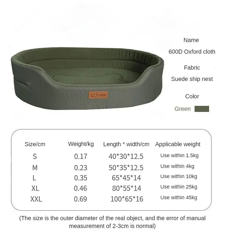 Double-Sided Dog Bed, Extra Large Size, Soft Fleece Sofa Kennel for Big Dogs & Cats, Breathable Warm Winter Bed, S-2XL