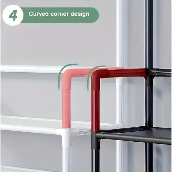 Multi-Layer Floor Shoe and Hat Rack