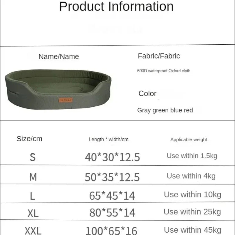 Double-Sided Dog Bed, Extra Large Size, Soft Fleece Sofa Kennel for Big Dogs & Cats, Breathable Warm Winter Bed, S-2XL