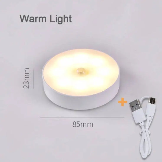 Rechargeable Motion Sensor Night Light – Wireless LED Puck Light for Closets, Stairs, and Kitchen