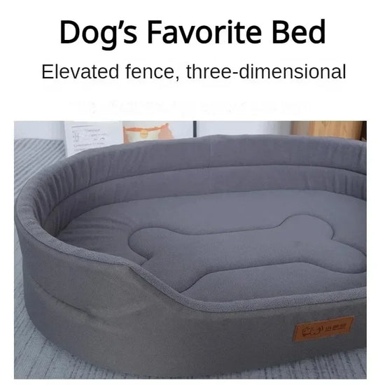 Double-Sided Dog Bed, Extra Large Size, Soft Fleece Sofa Kennel for Big Dogs & Cats, Breathable Warm Winter Bed, S-2XL
