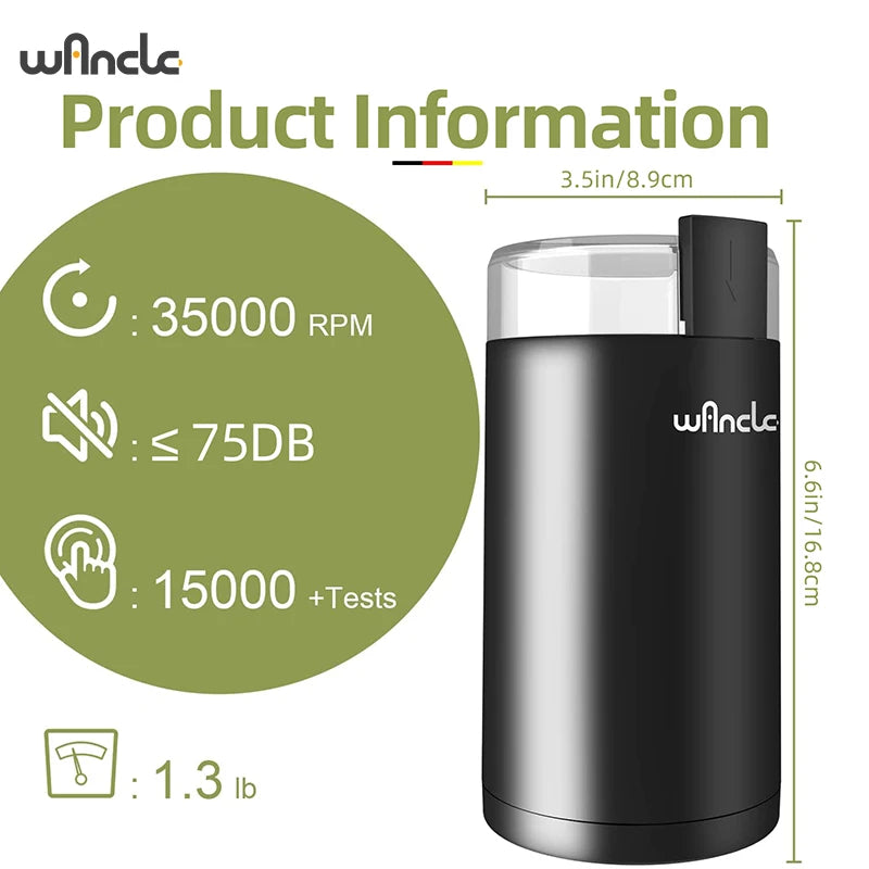 200W High-Power Coffee Grinder Household Multifunctional Coffee Bean Grinder Machine Home Appliance Kitchen Tools 220V/120V