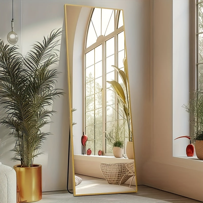 Classic Vertical Full Length Mirror – Floor Mount, Rectangle Shape, No Electricity Required, Glass Surface for Home, Hotel, and Bathroom